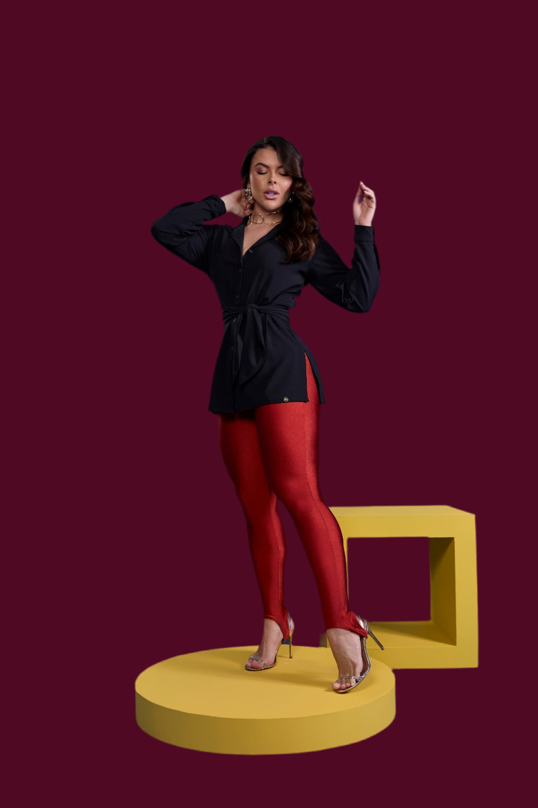 Chemise lien à nouer à la taille