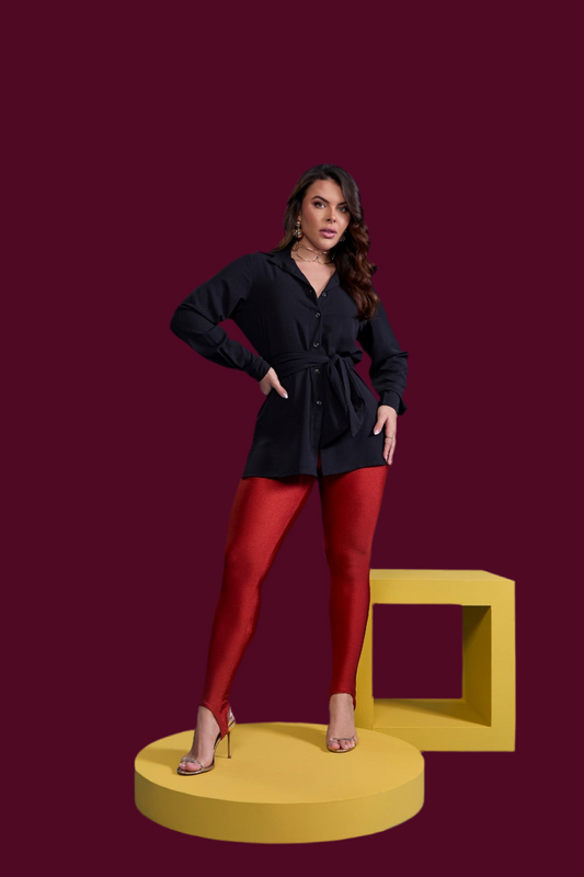 Chemise lien à nouer à la taille